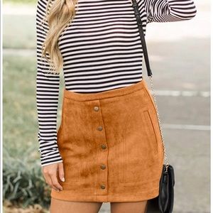 Suede Mini Skirt